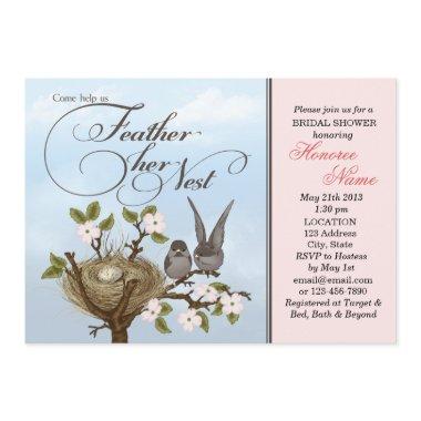 Little Birds Feather Her Nest Shower Invitations