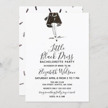 Little Black Dress High Heels Bachelorette Party Invitations