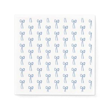 Little Blue Bow Paper Napkin