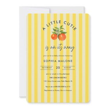 Little cutie on its way Citrus Baby shower