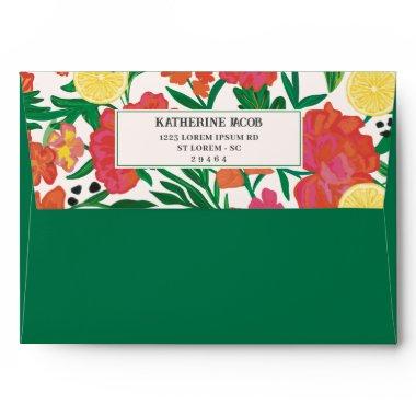 Little cutie on the way Lemon citrus baby shower Envelope