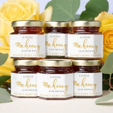Little Honey Is On The Way Honey bee Baby Shower Honey Jar Favors