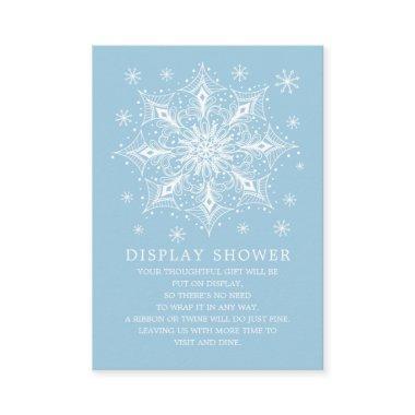 Little Snowflake Winter Baby Shower Display Shower Enclosure Invitations