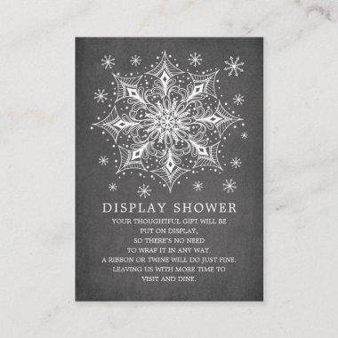 Little Snowflake Winter Baby Shower Display Shower Enclosure Invitations