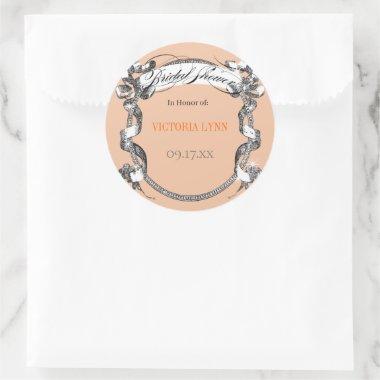 Living Coral Vintage Wedding  Seal