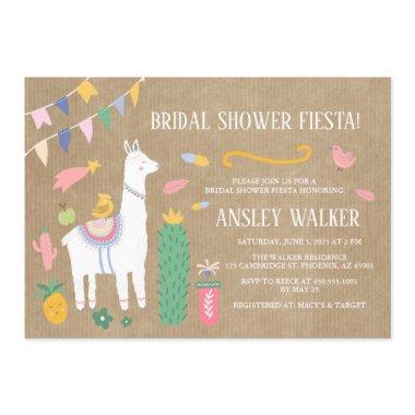 Llama Bridal Shower Fiesta Invitations