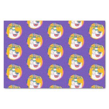 Llama Purple Blue Yellow Colorful Birthday Party Tissue Paper