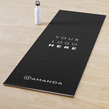 Logo Name Company Black White Promotional Instagra Yoga Mat