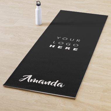 Logo Name Company Black White Promotional Simply Yoga Mat