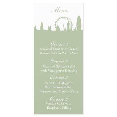 London Skyline Sage Personalized Menu