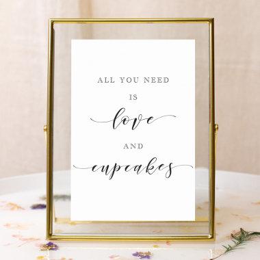 Love and Cupcakes Wedding Dessert Table Sign