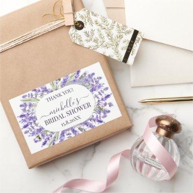 Love and Lavender | Elegant Floral Thank You Favor Rectangular Sticker