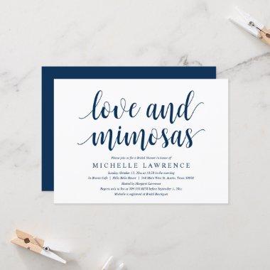 Love and mimosas, Modern Bridal Shower Celebration Invitations