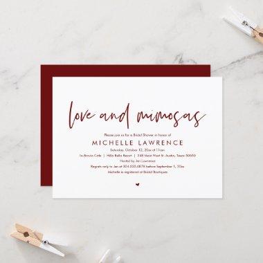 Love and Mimosas, Modern Casual Bridal Shower Invitations