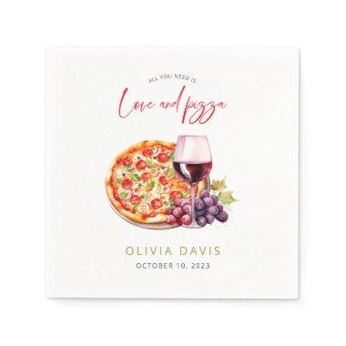 Love and Pizza  Napkins