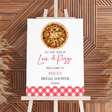 Love and Pizza Bridal Shower Welcome Sign