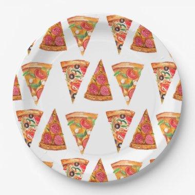 Love and Pizza Rehearsal Dinner  Paper Plates