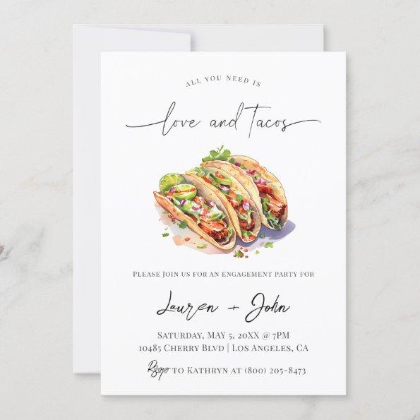 Love and Tacos Engagement Party Invitations