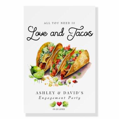 Love and Tacos | Engagement Party Welcome Poster