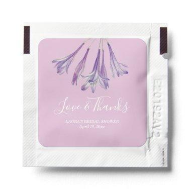 Love and Thanks Floral Bridal Shower Favor Hand Sanitizer Packet