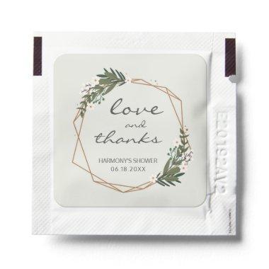 Love and Thanks Geometric  Favor Hand Sanitizer Packet