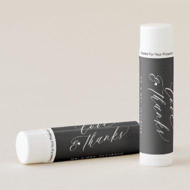 Love and thanks name personalized party favor lip balm