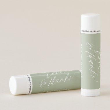 Love and thanks name personalized party favor lip balm