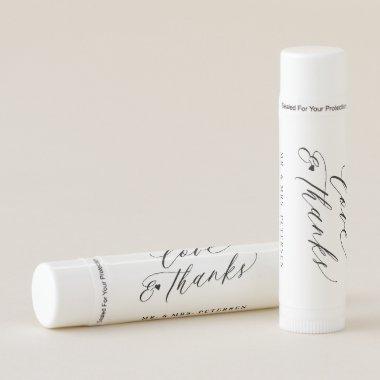 Love and thanks name personalized party favor lip balm