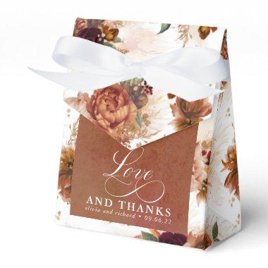Love and Thanks Terracotta Floral Boho Favors Favor Boxes