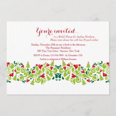 Love at Christmas Shower Invitations