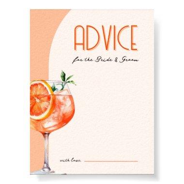 Love at First Spritz Advice for the Bride & Groom Poster