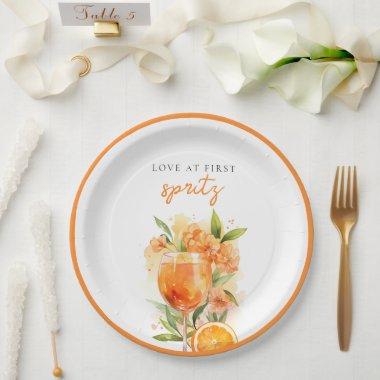 Love at First Spritz  Paper Plates