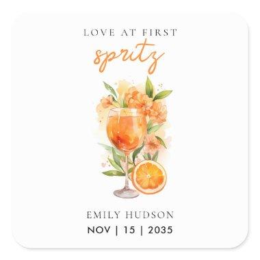 Love at First Spritz  Square Sticker