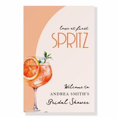 Love at First Spritz  Welcome 24x36 Foam Board