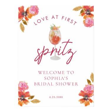 Love at First Spritz Bridal Shower Welcome Sign