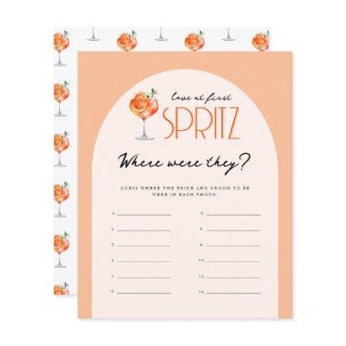 Love at First Spritz Bridal Where were They Game