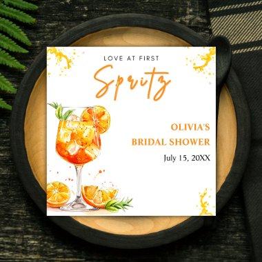 Love at First Spritz Cocktail Orange  Napkins