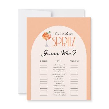 Love at First Spritz Guess Who  Game
