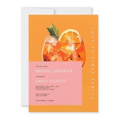 Love at First Spritz Modern Bridal Shower Invitations