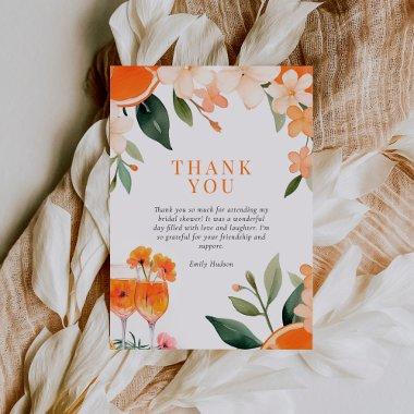 Love at First Spritz Modern Bridal Shower Thank You Invitations