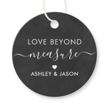 Love Beyond Measure Gift Tag, Wedding, Chalkboard Favor Tags