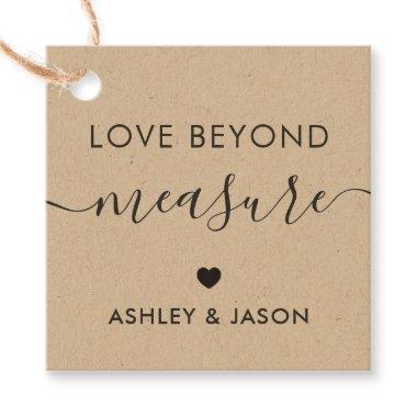 Love Beyond Measure Gift Tag, Wedding Tags, Kraft Favor Tags