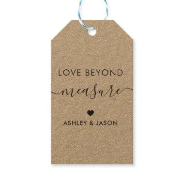 Love Beyond Measure Gift Tag, Wedding Tags, Kraft Gift Tags