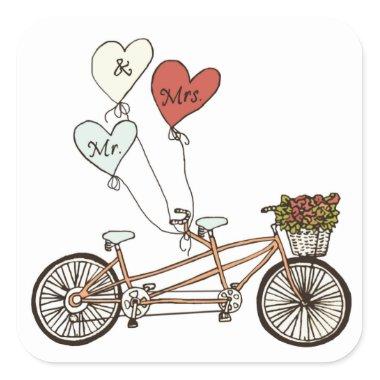 Love bike Mr. & Mrs. sticker