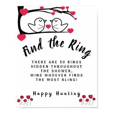 Love Bird Find the Ring  Game Sign