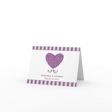 Love Birds Custom Striped Thank You  (purple)