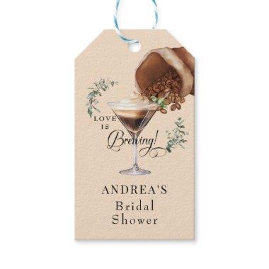 Love Brewing | Espresso | Martini | Shower Favor Gift Tags