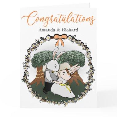 Love Bunnies Personalized Wedding Congratulations