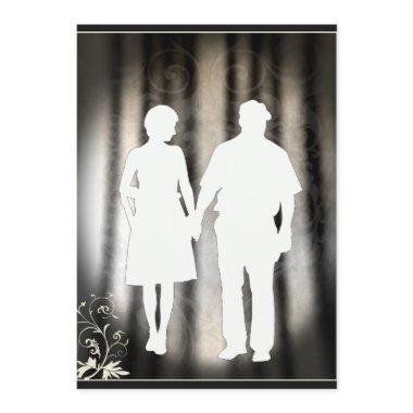 Love couple silhouette engagement or wedding
