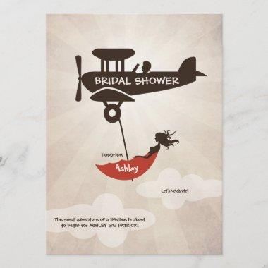 LOVE FLIGHT Bridal Shower Invitations
